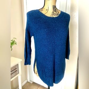 Express Blue Sweater with High Slits - Women’s XS